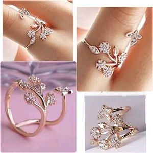 Gold/Sivler Butterfly Tree Rhinestone Adjustable